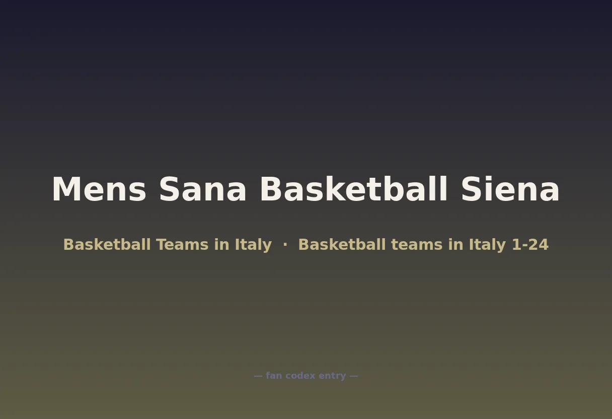 Mens Sana Basketball Siena